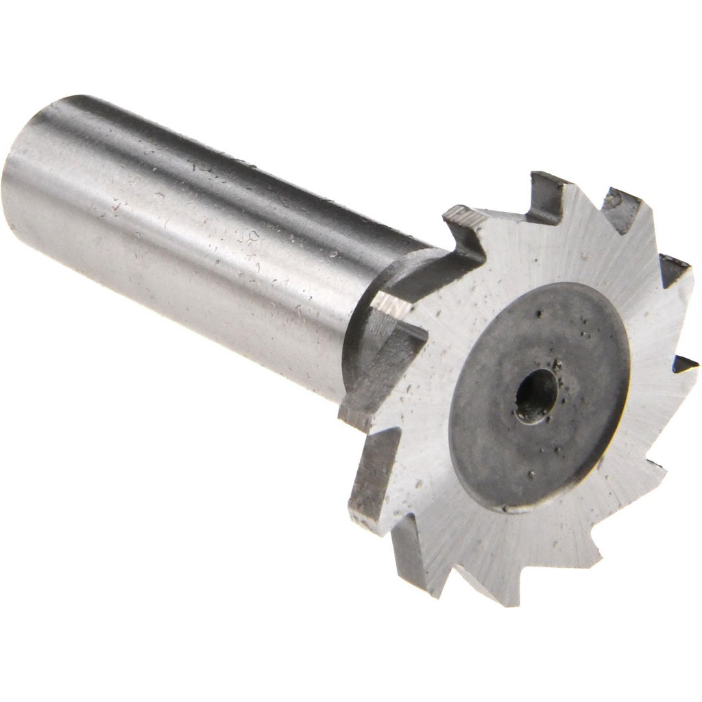 Made in USA | Value Collection Woodruff Keyseat Cutter: 1-1/8" Cut Dia, 1/8" Cut Width, 1/2" Shank Dia, Straight Tooth - 2-3/16" OAL, 16 Tooth, High