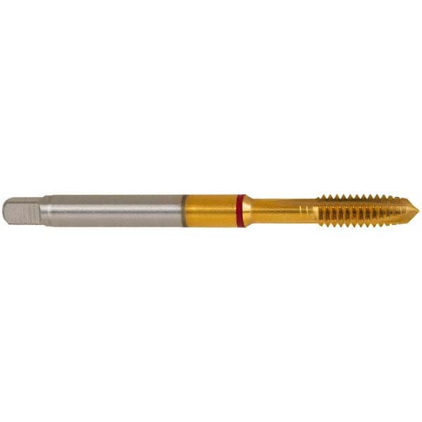 Guhring 9041220040000 Spiral Point Tap: M4 x 0.7, Metric Coarse, 3 Flutes, Plug, 6H, Powdered Metal, TiN Finish Image