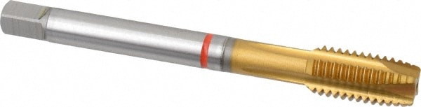 Guhring 9039920127000 Spiral Point Tap: 1/2-13, UNC, 4 Flutes, Plug, 2B, Powdered Metal, TiN Finish Image