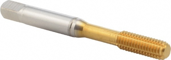 Thread Forming Tap: M6x1.00 Metric Coarse, 6HX Class of Fit, Bottoming, Cobalt, TiN Coated