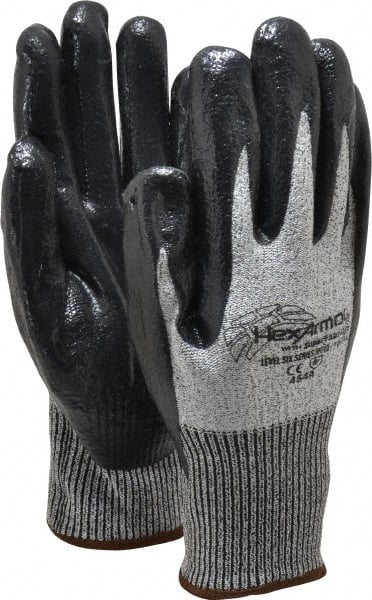 HexArmor. 9010-XL (10) Cut & Puncture-Resistant Gloves: Size XL, ANSI Cut A8, ANSI Puncture 5, Nitrile, Polyethylene 