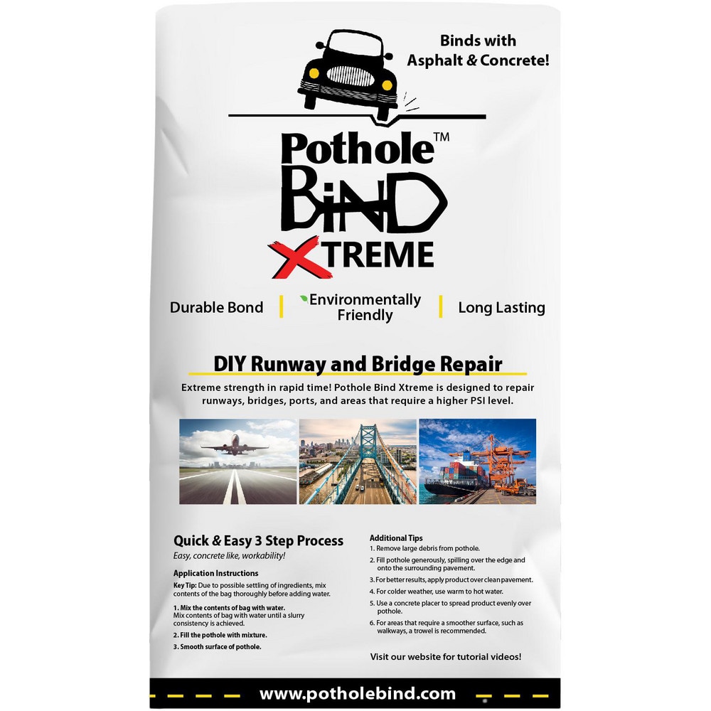 Pothole Bind - Asphalt Patch, Concrete Repair & Pothole Patch: 50 lb ...