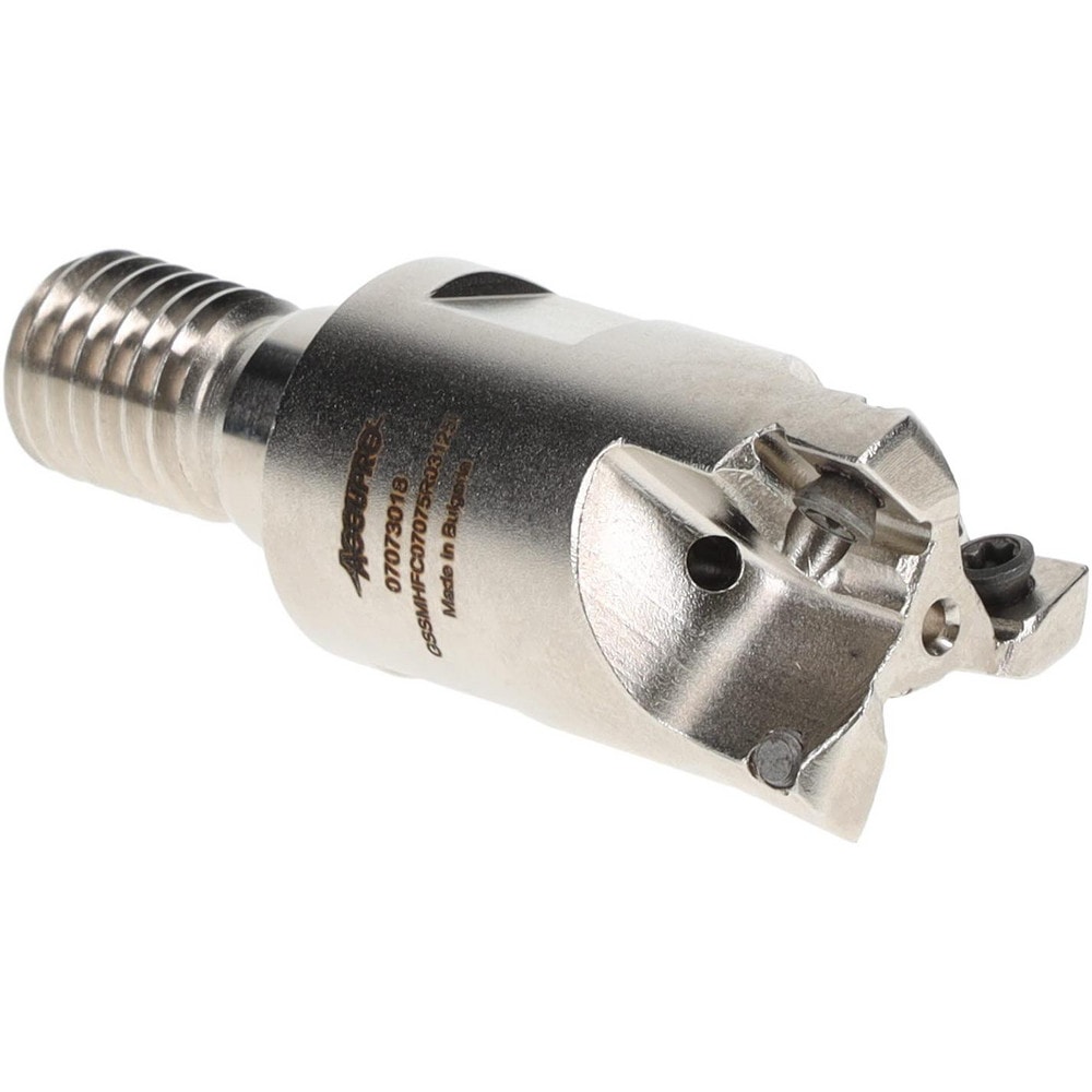 Indexable High-Feed End Mills; Minimum Cutting Diameter (Inch): 3/4 ; Maximum Cutting Diameter (Inch): 1.5350 ; Maximum Depth of Cut (Decimal Inch): 0.0315 ; Toolholder Style: G-SSM ; Shank Type: Modular Connection ; Shank Diameter (Decimal Inch): 0.4134