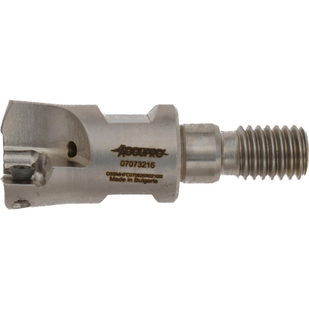 Indexable High-Feed End Mills; Minimum Cutting Diameter (Inch): 5/8 ; Maximum Cutting Diameter (Inch): 1.9290 ; Maximum Depth of Cut (Decimal Inch): 0.0315 ; Toolholder Style: G-SSM ; Shank Type: Modular Connection ; Shank Diameter (Decimal Inch): 0.3346