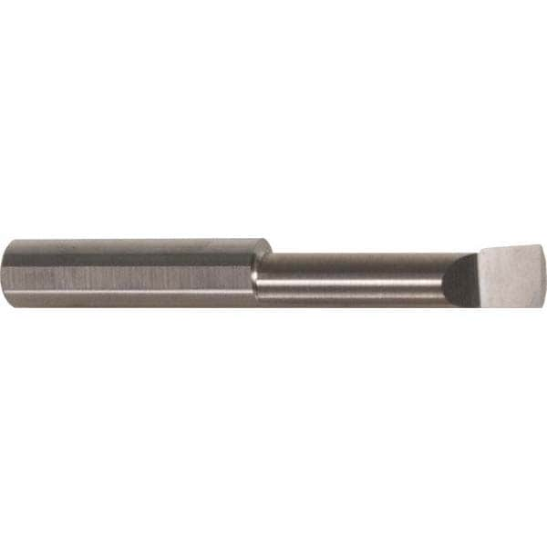 Accupro B360600R Corner Radius Boring Bar: 0.36" Min Bore, 0.6" Max Depth, Right Hand Cut, Submicron Solid Carbide 