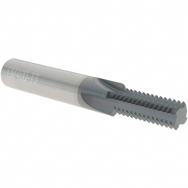 Scientific Cutting Tools TM400-13A Straight Flute Thread Mill: 1/2-13, Internal, 4 Flutes, 1/2" Shank Dia, Solid Carbide Image