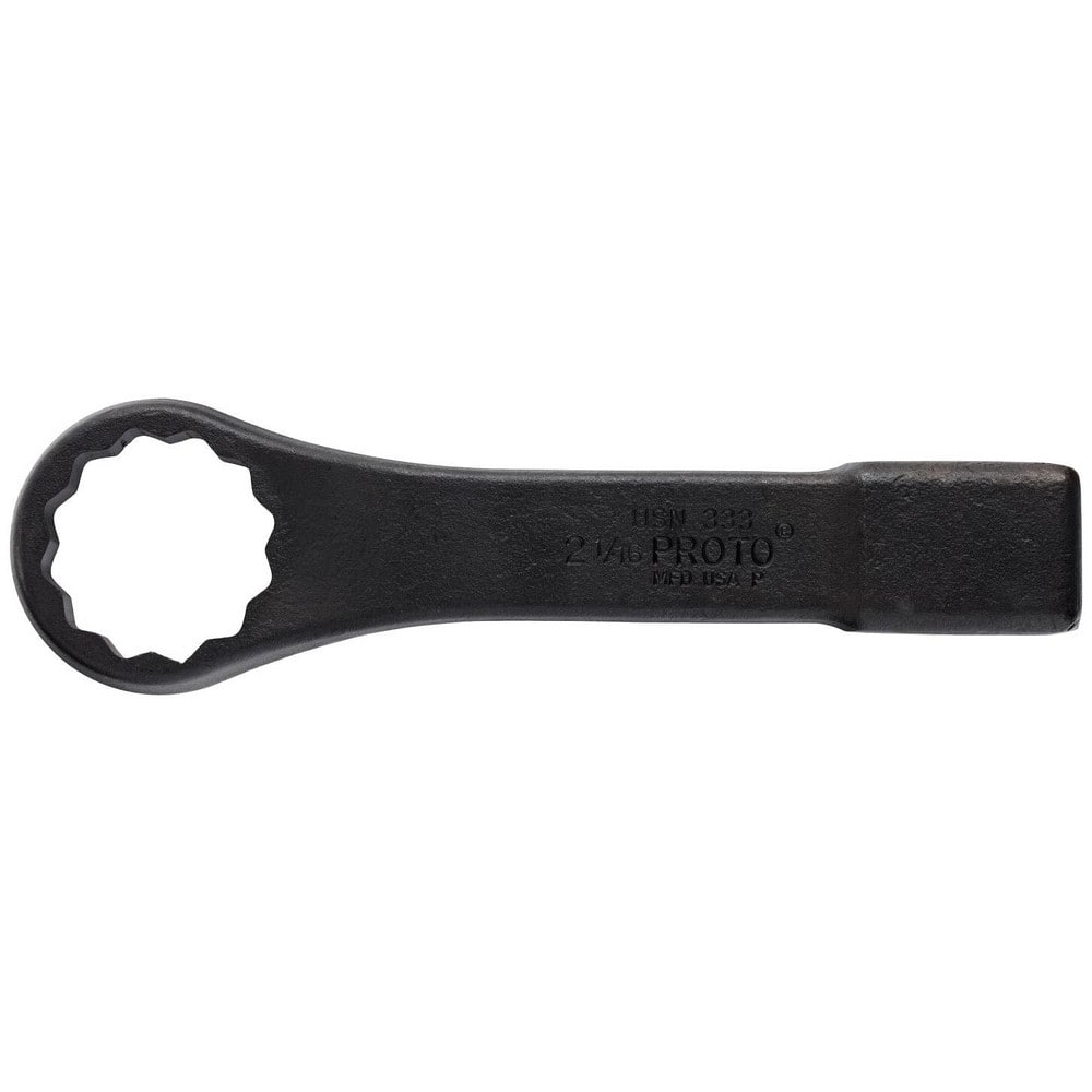 Box End Striking Wrench: 2-1/16", 12 Point, Single End