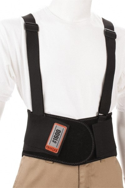 Back Support: Belt with Adjustable Shoulder Straps, X-Small, 22 to 25" Waist, 9" Belt Width