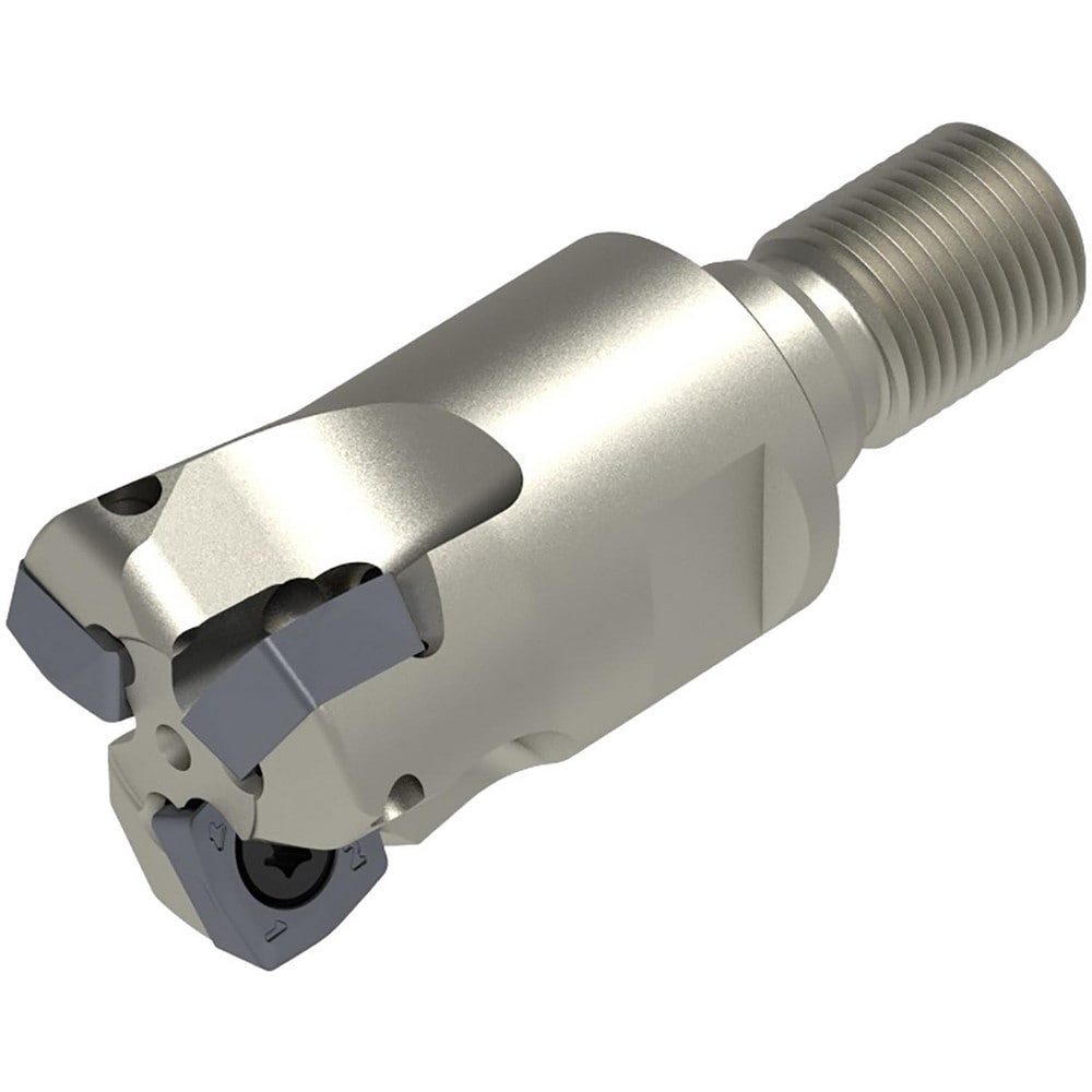 Indexable High-Feed End Mills; Minimum Cutting Diameter (Inch): 5/8 ; Maximum Cutting Diameter (Inch): 1.9290 ; Maximum Depth of Cut (Decimal Inch): 0.0315 ; Toolholder Style: G-SSM ; Shank Type: Modular Connection ; Shank Diameter (Decimal Inch): 0.3346