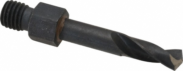 Threaded Shank Drill Bit: #10, 135 ° Point, 1/4-28 Shank, High Speed Steel