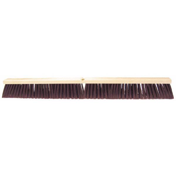 Push Broom: 36" Wide, Polypropylene Bristle