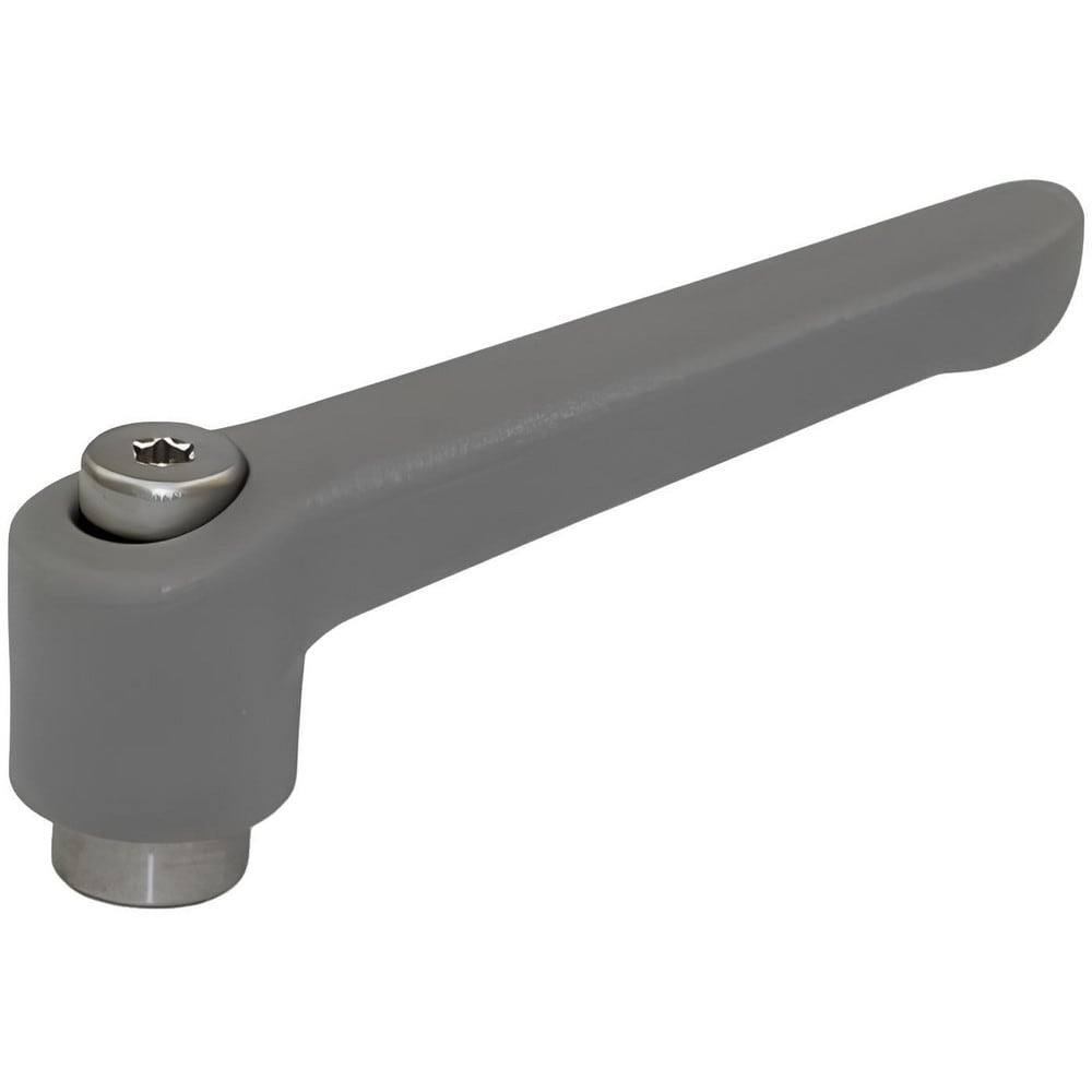 Tapped Adjustable Clamping Handle: 1/4-20 Thread, Fiberglass Reinforced Nylon Thermoplastic