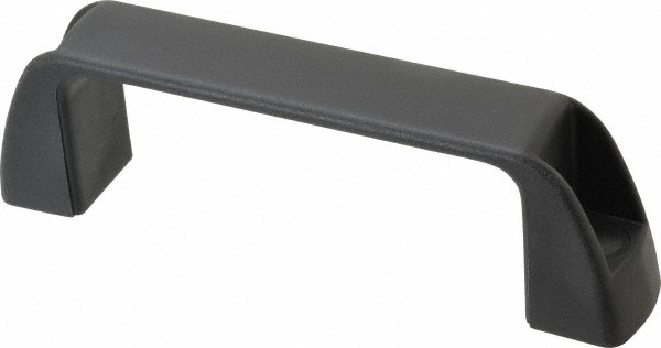 5.2" Center to Center, Black Matte Finish Plastic Pull Handle - 1.46" Long, 1.77" High