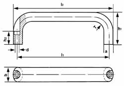 Pull-Type Handles; Material: Aluminum ; Finish: Black Finish