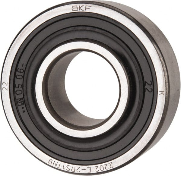 Self-Aligning Ball Bearing: 15 mm Bore Dia, 35 mm OD, 14 mm OAW, Double Seal
