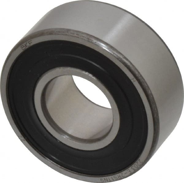 Self-Aligning Ball Bearing: 17 mm Bore Dia, 40 mm OD, 16 mm OAW, Double Seal
