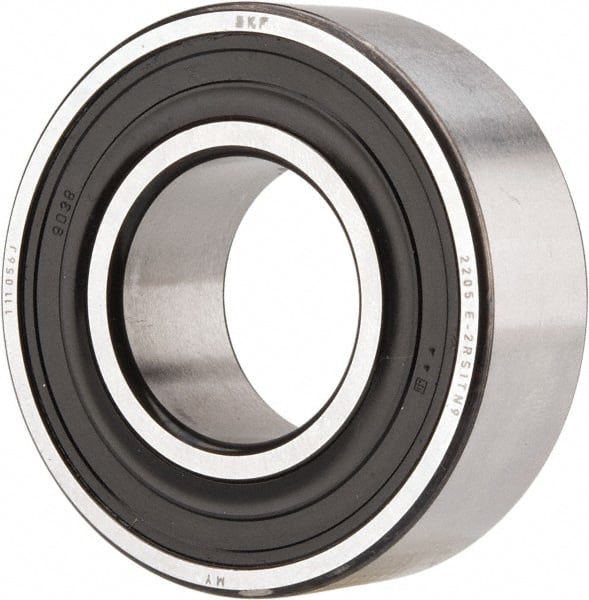 Self-Aligning Ball Bearing: 25 mm Bore Dia, 52 mm OD, 18 mm OAW, Double Seal