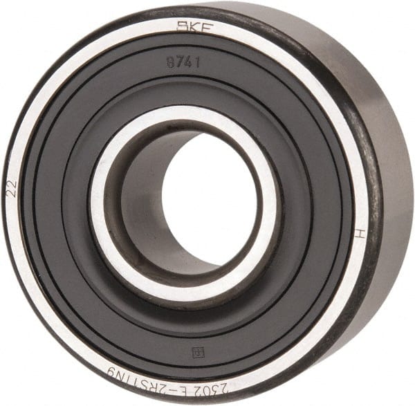 Self-Aligning Ball Bearing: 15 mm Bore Dia, 42 mm OD, 17 mm OAW, Double Seal