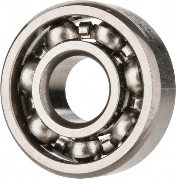 Deep Groove Ball Bearing: 0.1875" Bore Dia, Open