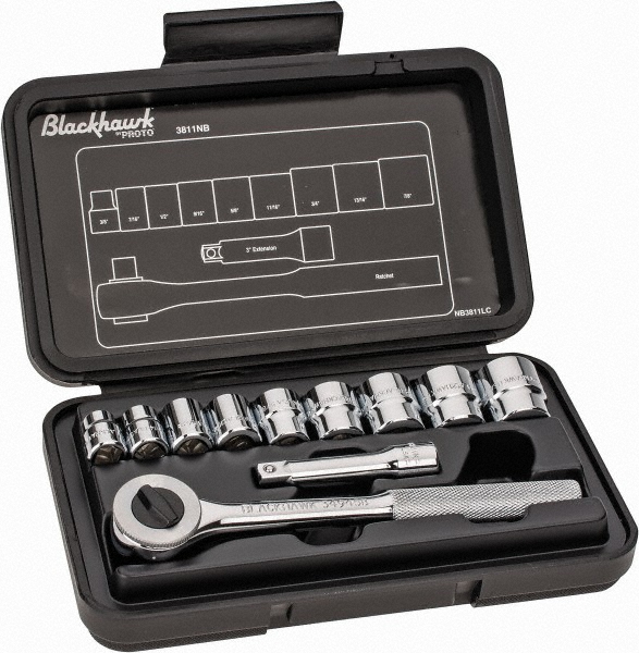 Blackhawk by Proto 11 Piece 3/8" Drive Socket Set 07176233 MSC