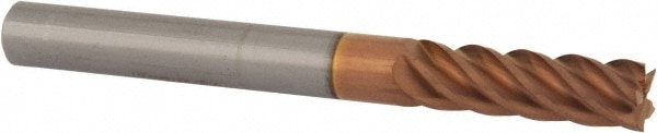 ProMax 112-01612 Square End Mill: 1/4 Dia, 3/4 LOC, 1/4 Shank Dia, 2-1/2 OAL, 5 Flutes, Solid Carbide 