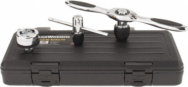 #0 to 1/2" Tap Compatibility, Straight, T-Handle, Ratcheting, Tap Wrench Set
