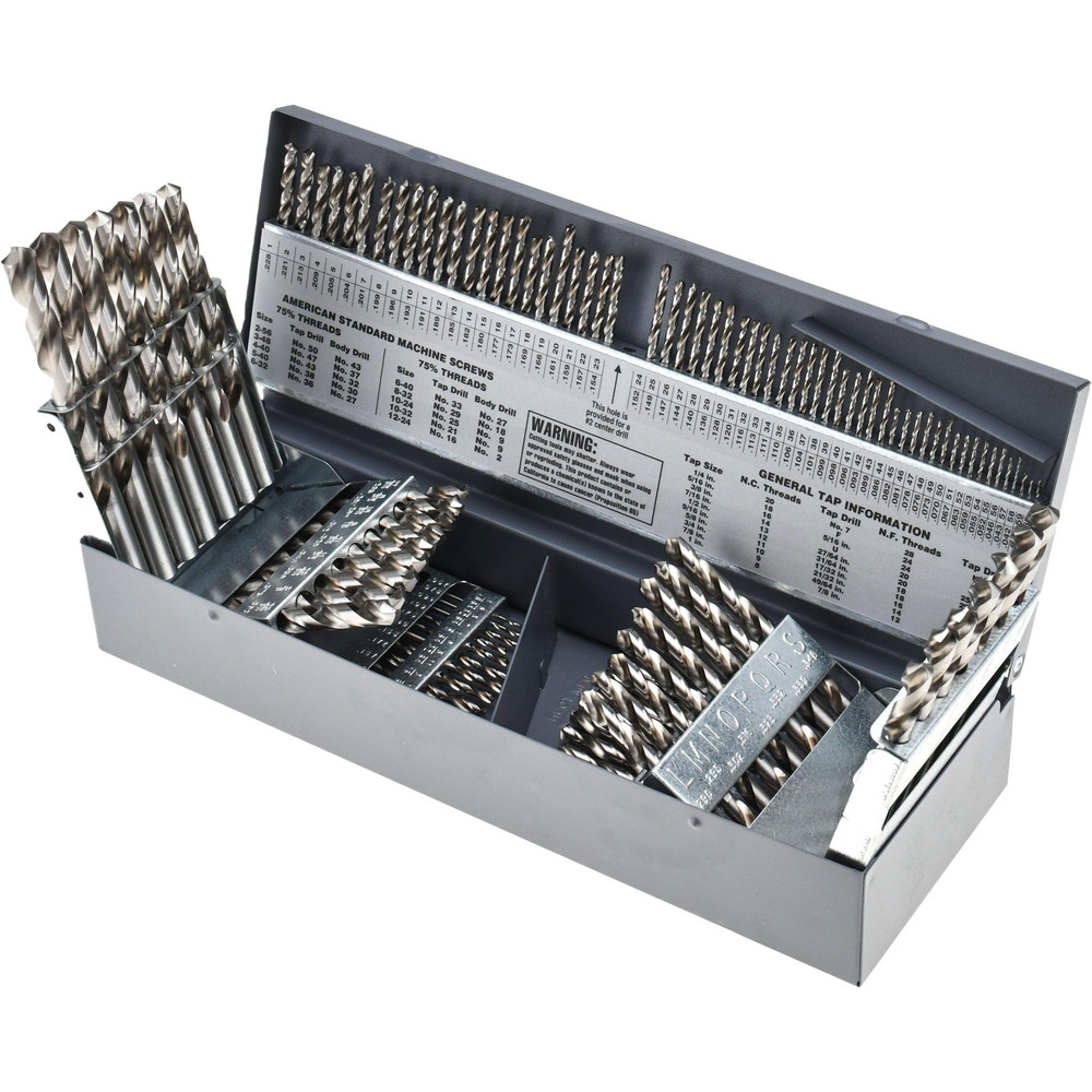 thumbnail image 2 of Drillforce 5-Piece 15/32" HSS Titanium Jobber Length Twist Drill Bit Set – Gold Finish 2 of 3