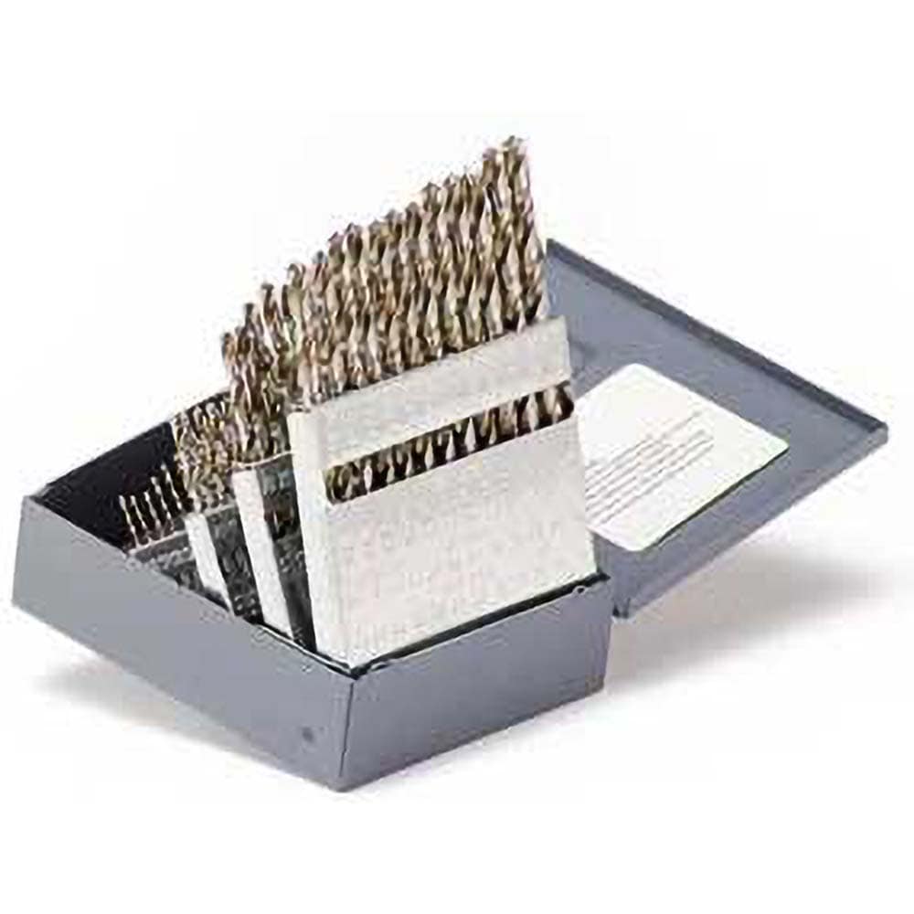 Titan USA MS99040 Drill Bit Set: Jobber Length Drill Bits, 60 Pc, 118 °, High Speed Steel Image