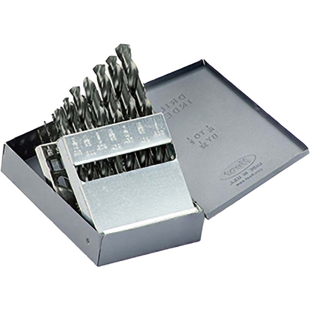 Titan USA Drill Bit Set Jobber Length Drill Bits, 15 Pc, 0.0625" to 0.5" Drill Bit Size, 135