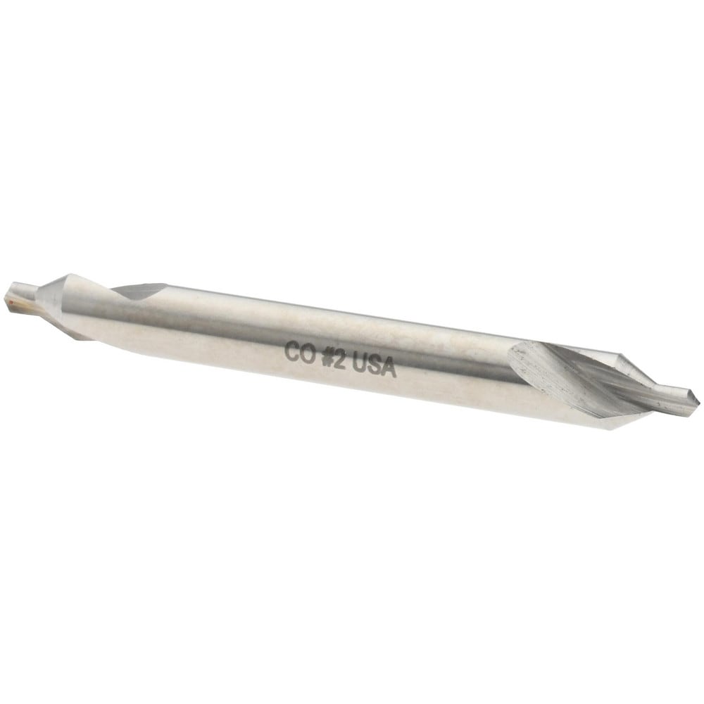 Combo Drill & Countersink: #2, 3/16" Body Dia, 1180, Cobalt