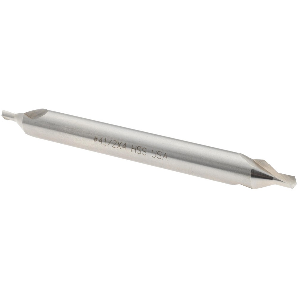 Combo Drill & Countersink: #4-1/2, 3/8" Body Dia, 1180, High Speed Steel