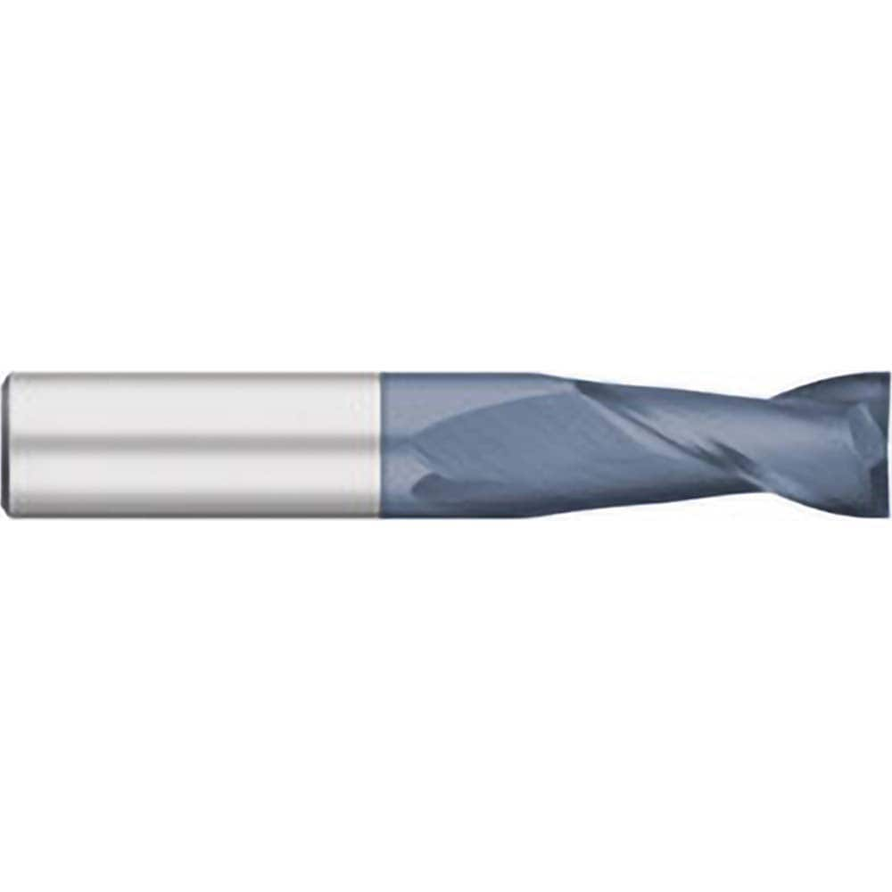 Titan USA TC10124 Square End Mill: 3/8" Dia, 2 Flutes, 1" LOC, Solid Carbide, 30 ° Helix 