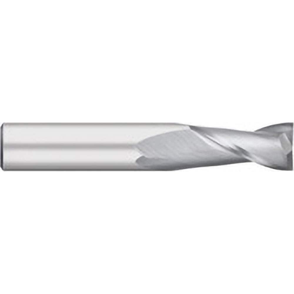 Square End Mill: 0.5000" Dia, 1" LOC, 0.5" Shank Dia, 3" OAL, 2 Flutes, Solid Carbide