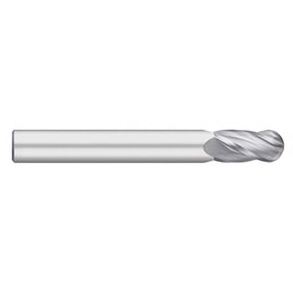 Titan USA TC16525 Ball End Mill: 0.375" Dia, 1" LOC, 4 Flute, Solid Carbide Image