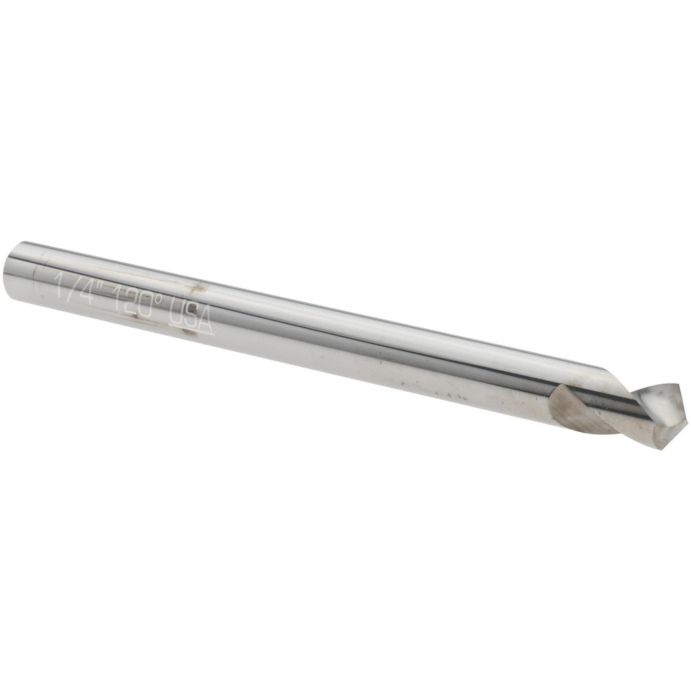 Spotting Drill: 1/4" Dia, 120 ° Point, 3" OAL, Solid Carbide