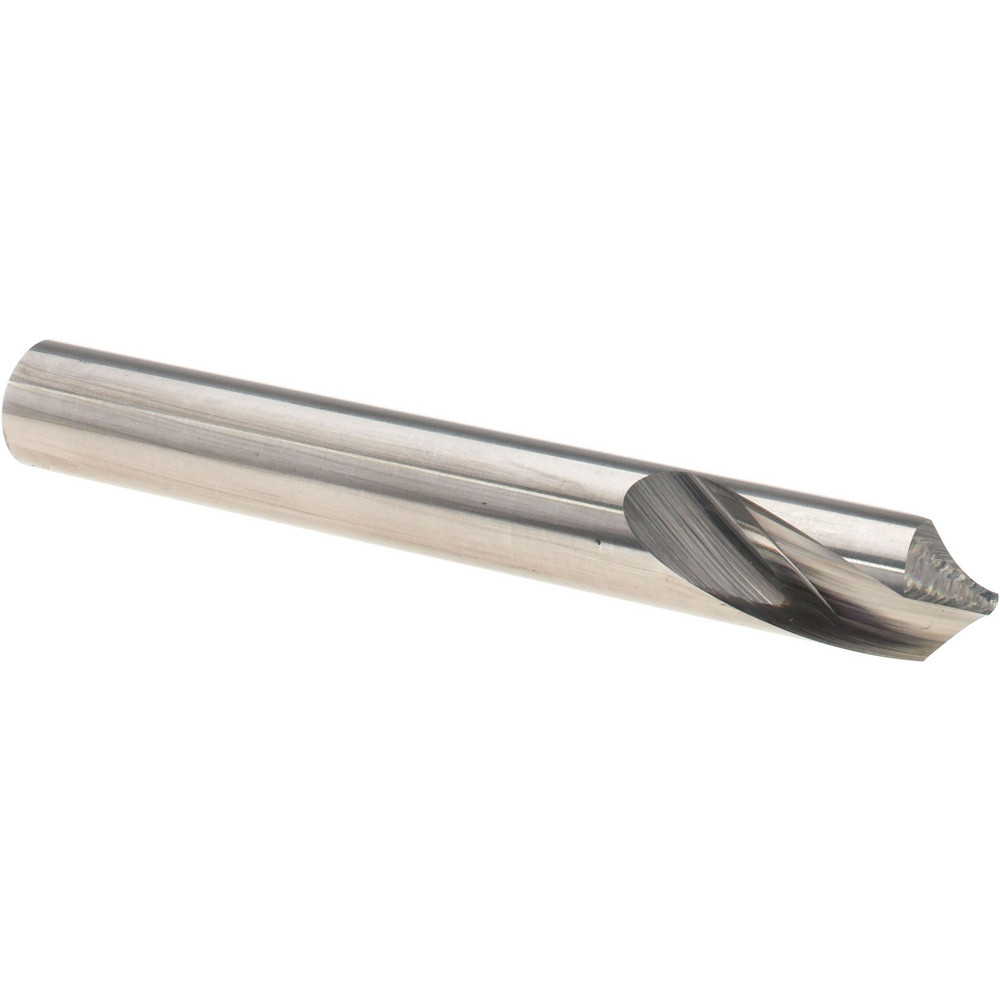 Spotting Drill: 3/8" Dia, 90 ° Point, 3" OAL, Solid Carbide