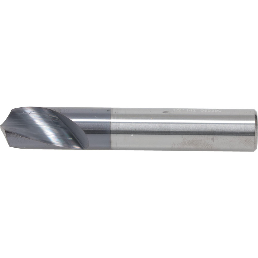 Spotting Drill: 1/2" Dia, 142 ° Point, 3" OAL, Solid Carbide