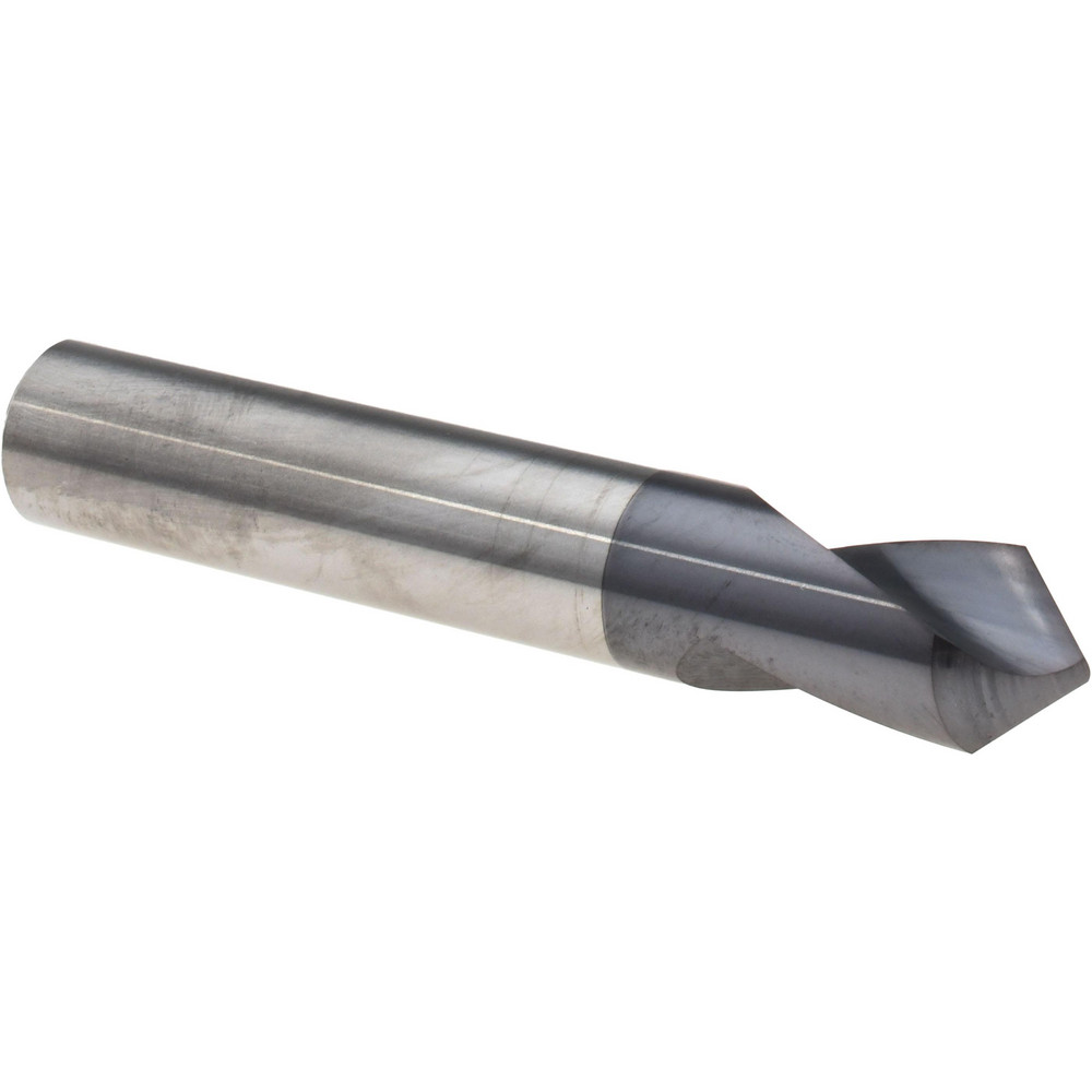 Spotting Drill: 1/2" Dia, 90 ° Point, 3" OAL, Solid Carbide