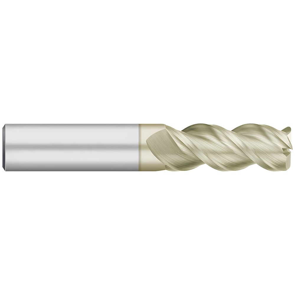 Corner Radius End Mill: 5/8" Dia, 1-5/8" LOC, 0.04" Radius, 3 Flutes, Solid Carbide