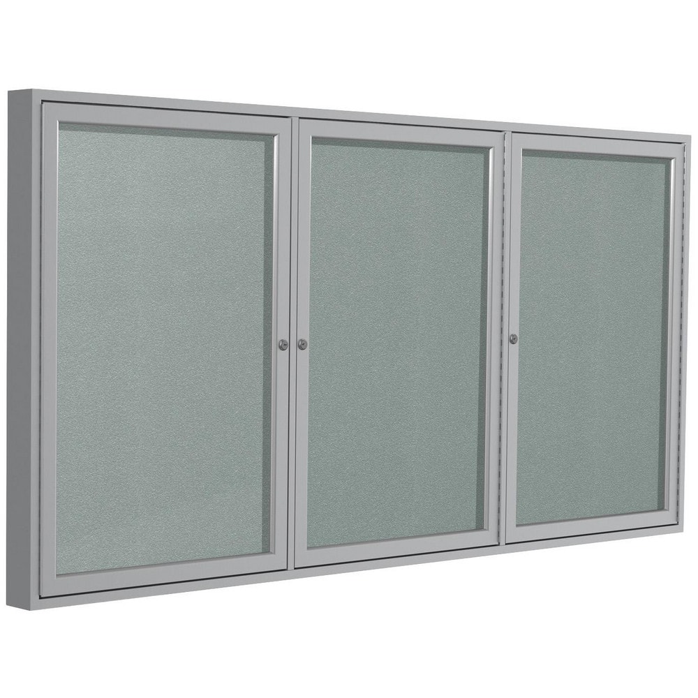 Ghent cork bulletin boards enclosed bulletin board silver vinyl