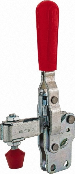 Manual Hold-Down Toggle Clamp: Vertical, 375.43 lb Capacity, U-Bar, Straight Base