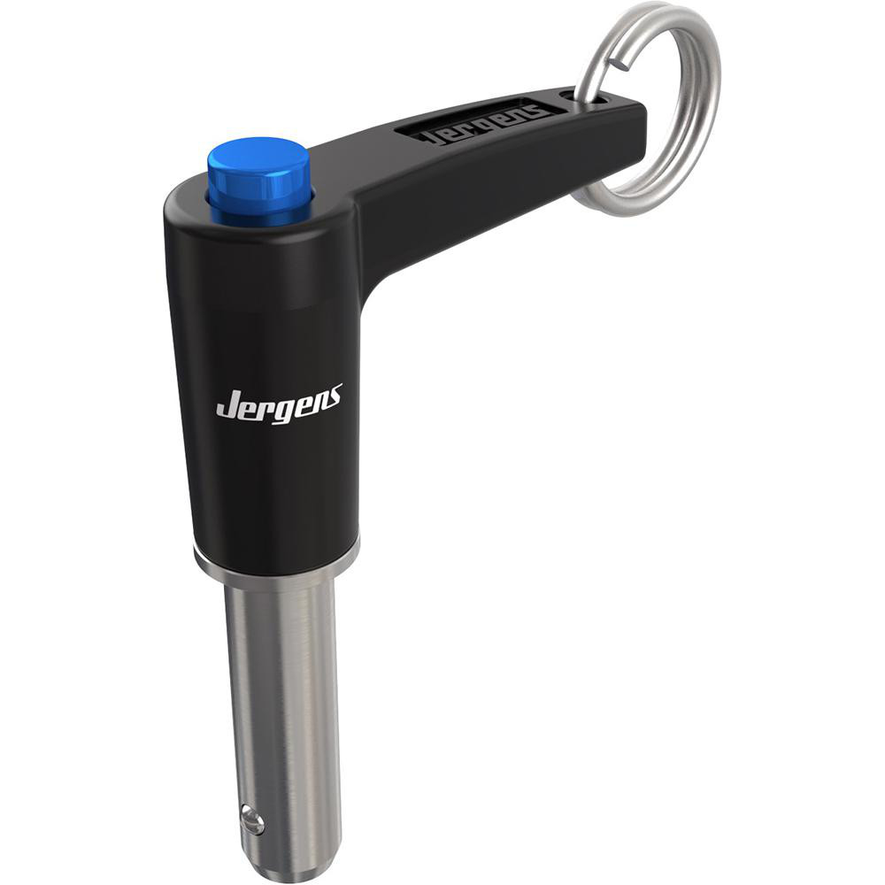 Ball Grip Quick-Release Pin:  L-Handle Handle - 17-4  Stainless Steel,  Aluminum Handle