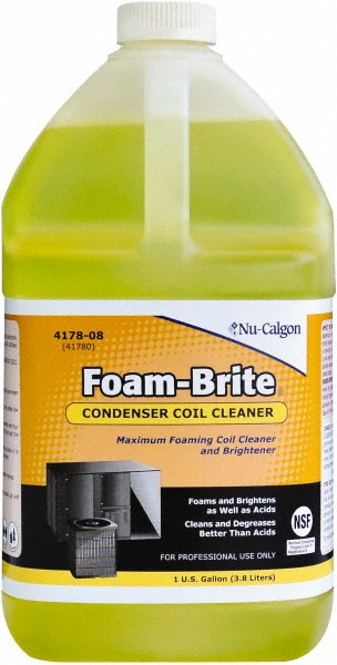 Coil Cleaner: Alkaline, 1 gal - For Removing Greasy Soils & Oxidation, Yellow