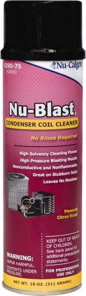 Coil Cleaner: Carbon Dioxide, Ethene, Oils, Orange, Sweet & Trichloro, 18 oz