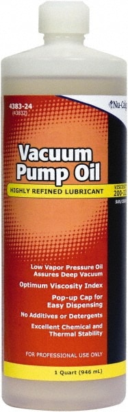 Vacuum Pump Machine Oil: ISO 46, 1 qt, Bottle