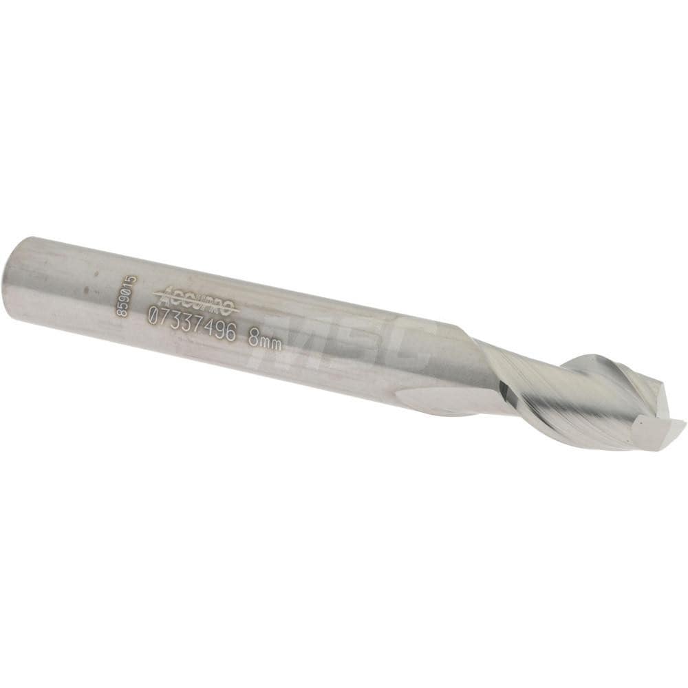 Accupro 12181647 Square End Mill: 0.315 Dia, 0.4724 LOC, 2 Flutes, Solid Carbide 