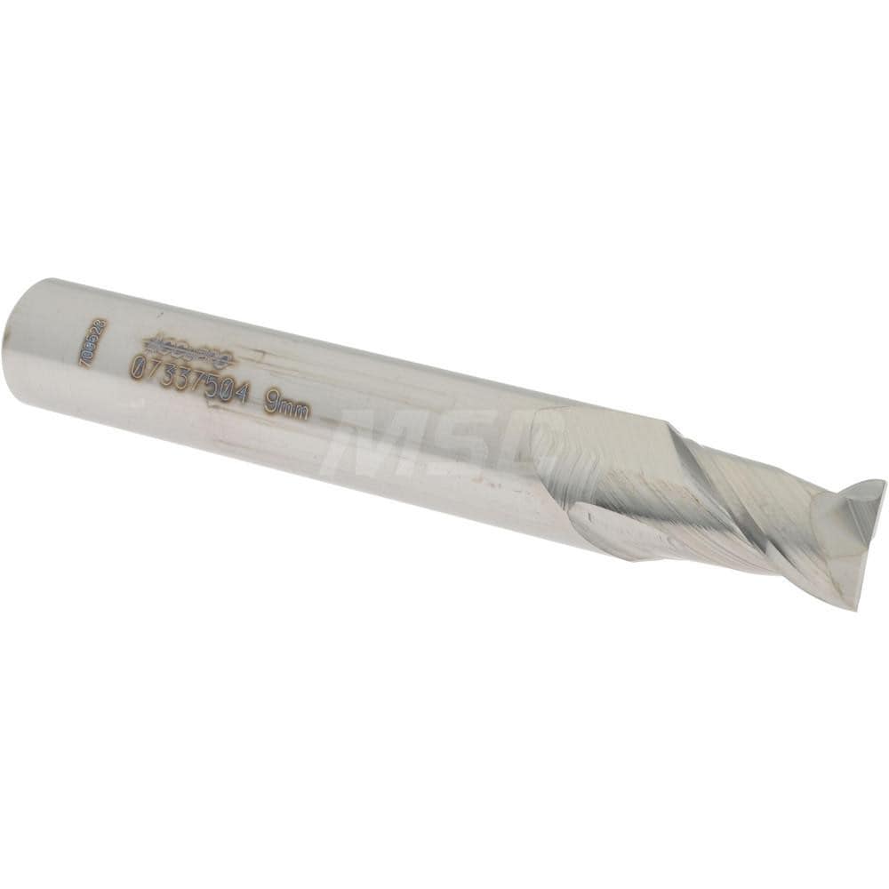 Accupro 12181659 Square End Mill: 0.3543 Dia, 0.5512 LOC, 2-3/4 OAL, 2 Flutes, Solid Carbide 