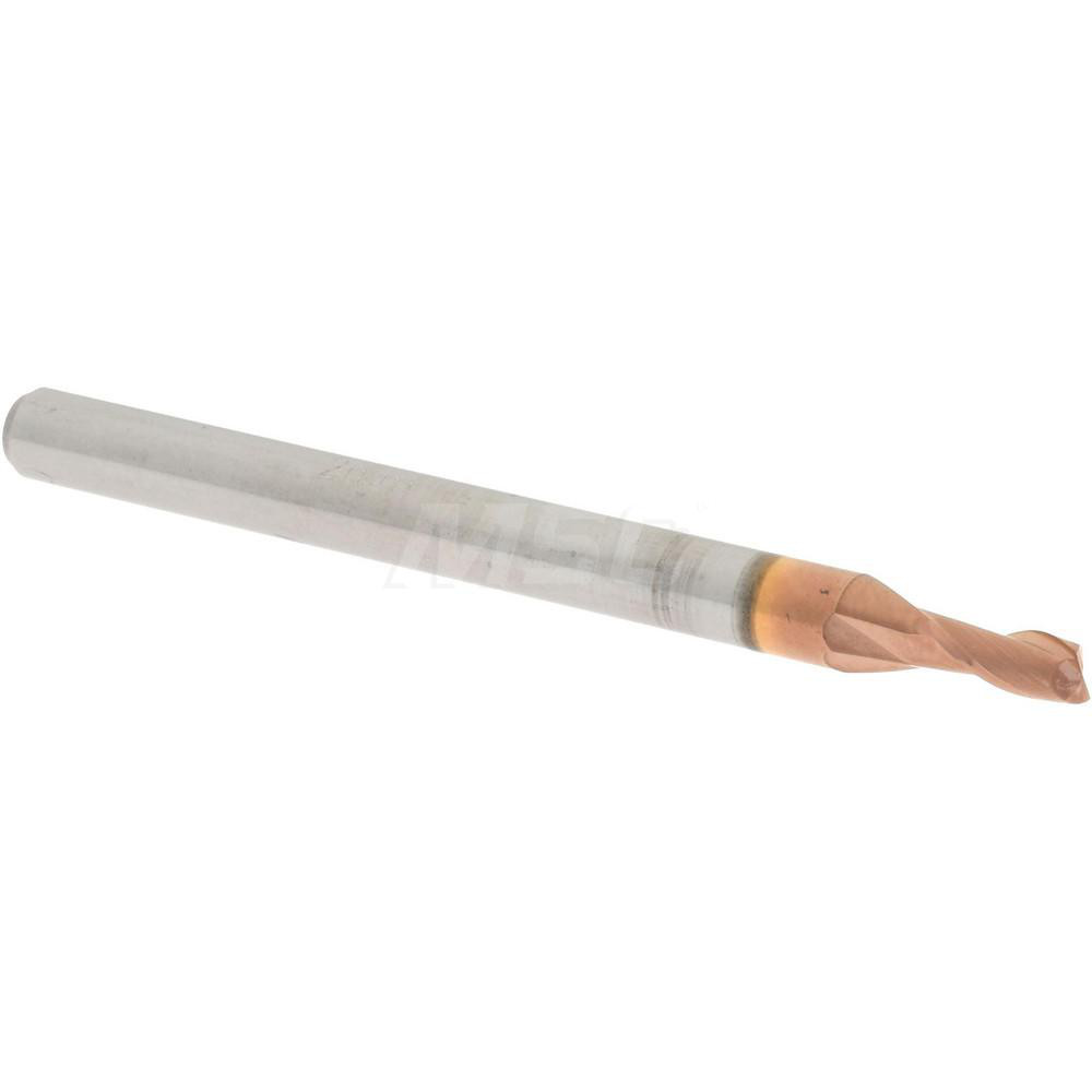 Square End Mill: 0.0787'' Dia, 0.1575'' LOC, 2 Flutes, Solid Carbide