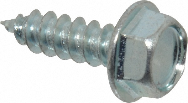 Trinity Fastener 500pk 12x2 Type A Slotted Hex Head Sheet Metal Screws