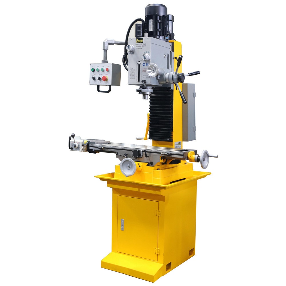 Mill Drill Machines; Drilling Capacity in Steel (Inch): 1-1/4 ; End Milling Capacity (Decimal Inch): 1.25 ; Face Milling Capacity (Decimal Inch): 3.125 ; Left-Hand Head Tilt (Degrees): 45.00 ; Right-Hand Head Tilt (Degrees): 45.00